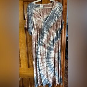 Knox Rose Multicolor Tie-Dye Dress